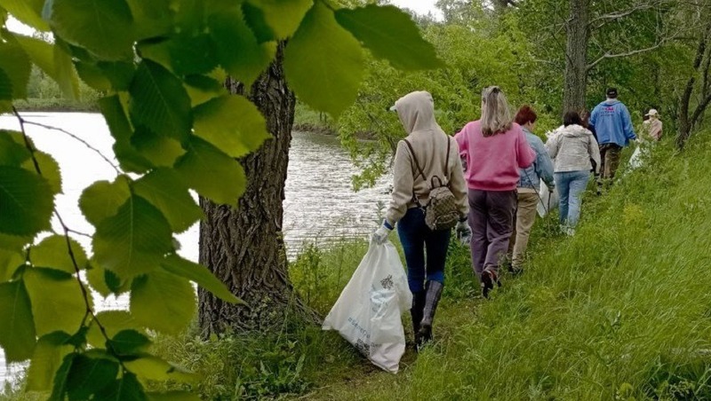 В Самаре очистили береговую линию вдоль «Ерик парка»