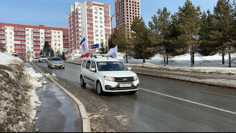 Автопробег в честь 12-й годовщины воссоединения Крыма с Россией состоялся в Уфе