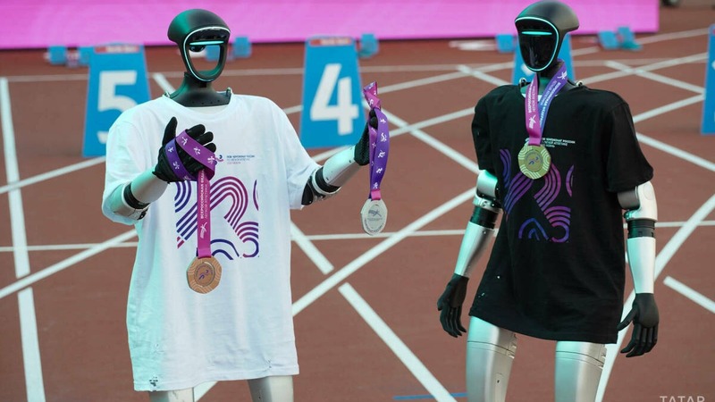 Забег роботов устроили на чемпионате России по легкой атлетике в Казани