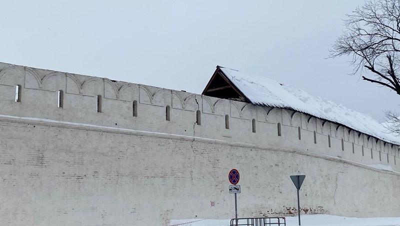 Часть кровли казанского Кремля повредилась из-за обильных снегопадов