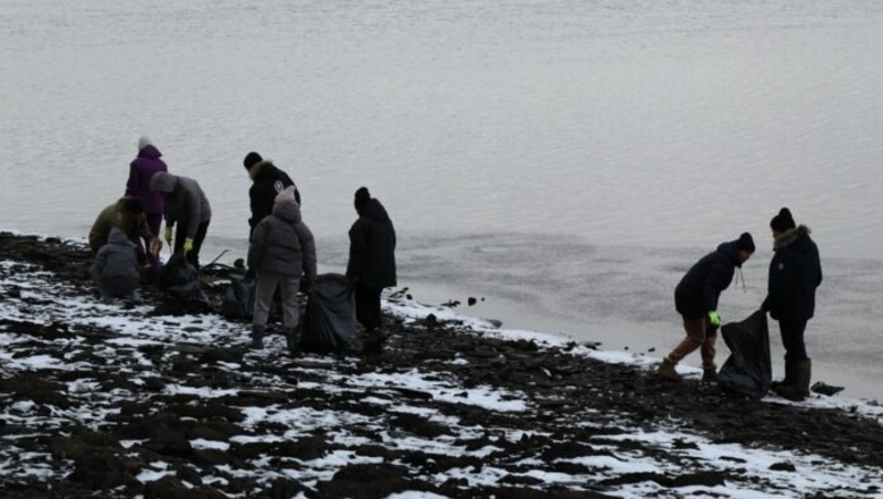 Почти 3 км берега пруда очистили в ходе городского субботника в Сысерти