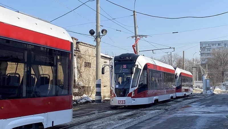 11 новых низкопольных трамваев «Львёнок» вышли на маршруты в Самаре