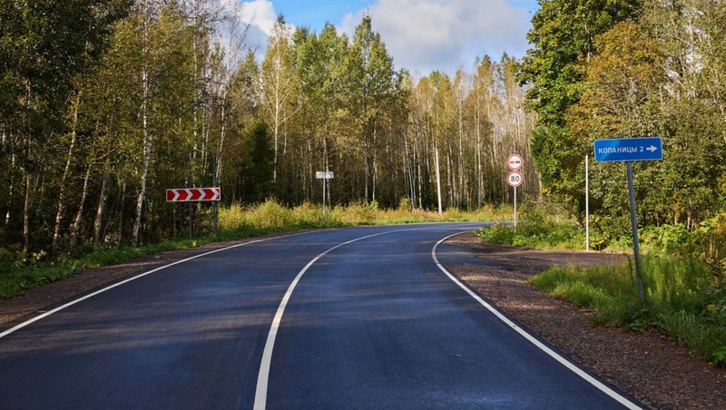 5-километровый участок дороги Копорье — Ручьи отремонтировали в Ленобласти