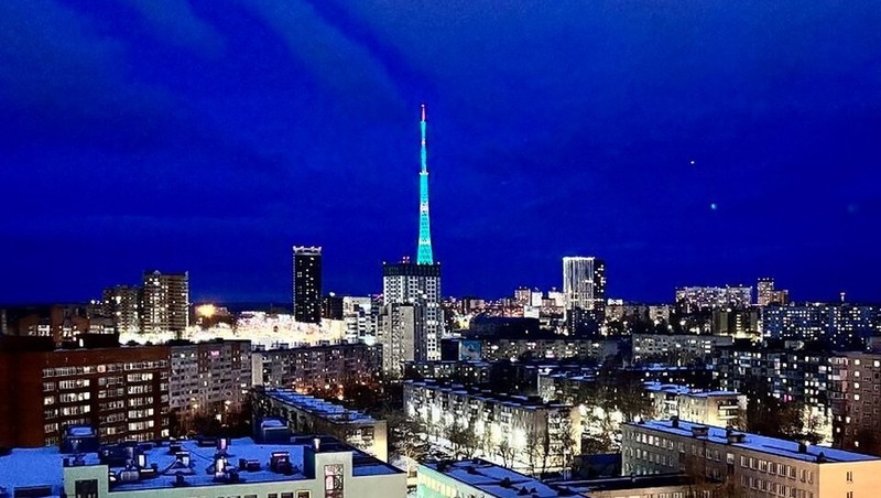 Подсветку в честь Дня защитника Отечества включат на пермской телебашне 23 февраля