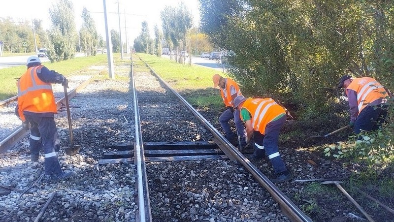 1,6 тыс. трамвайных шпал заменили за сентябрь в Казани