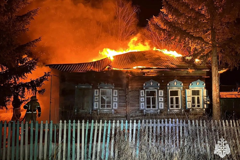 Два человека погибли на пожаре в Саргатском районе Омской области