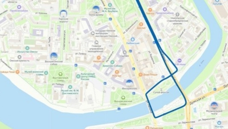 В Омске изменится маршрут движения автобуса № 25