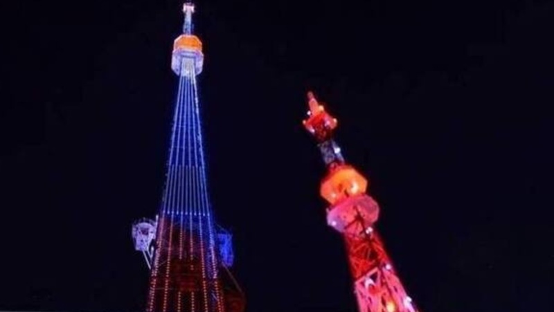 В Омске телебашня подсветится в честь Дня учителя