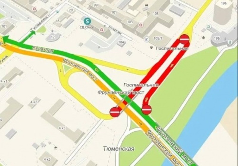 В Омске на четыре дня «закроют» улицу Госпитальную