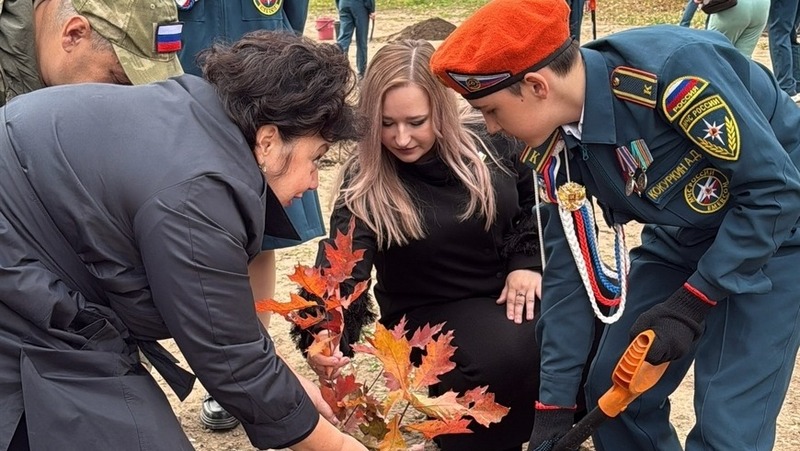 Аллея героев появилась на территории школы в Казани