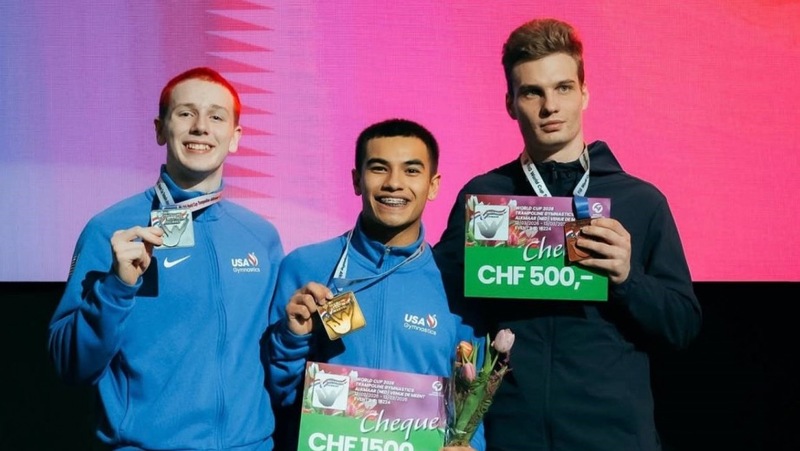 Хабаровчанин завоевал бронзу на Кубке мира по прыжкам на батуте