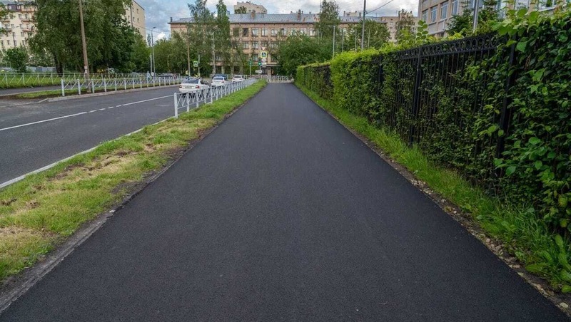 Улицу Хлопина отремонтировали в Петербурге