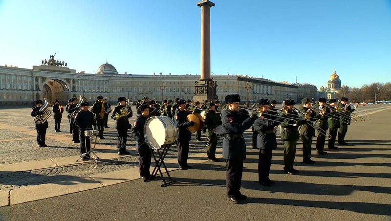 Первая репетиция военного оркестра к Параду Победы состоялась в Петербурге