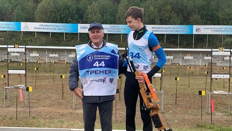 Биатлонист из Ленобласти Михаил Афанасьев завоевал золото на первенстве России