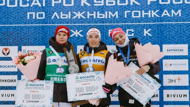 Петербургская лыжница Евгения Крупицкая взяла золото на Кубке России