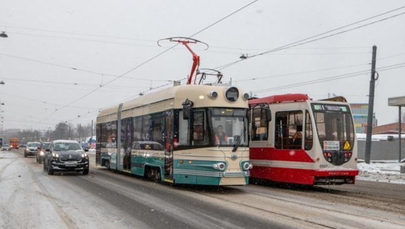 Маршруты трамваев № 40, 51, 55, 61 временно изменили в Петербурге