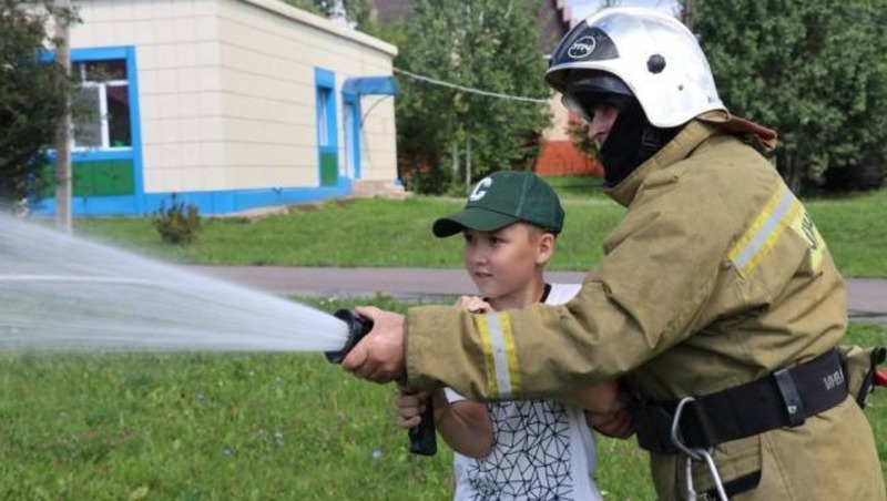 В детском оздоровительном лагере «Дружный» провели занятие по безопасности