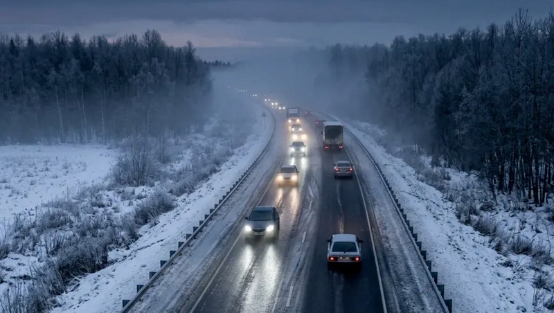 Движение ограничили из-за тумана на трассе Р-240 Уфа — Оренбург