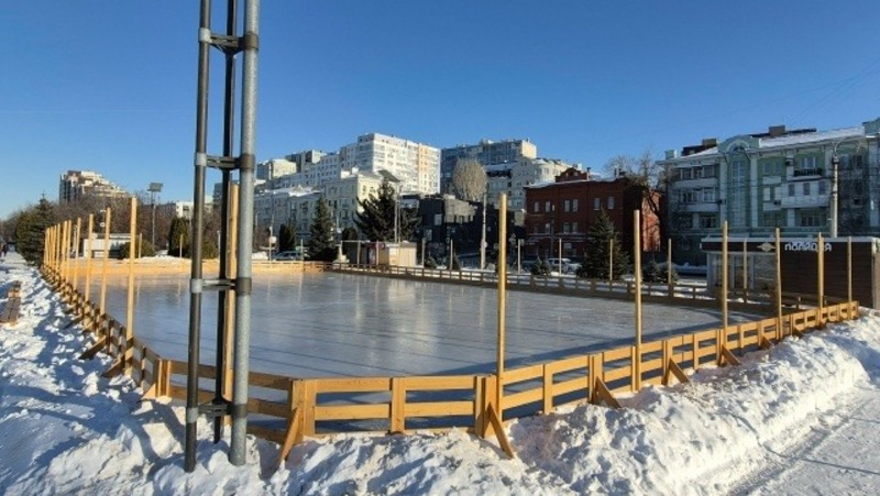 Новый бесплатный каток открылся на Некрасовском спуске в Самаре