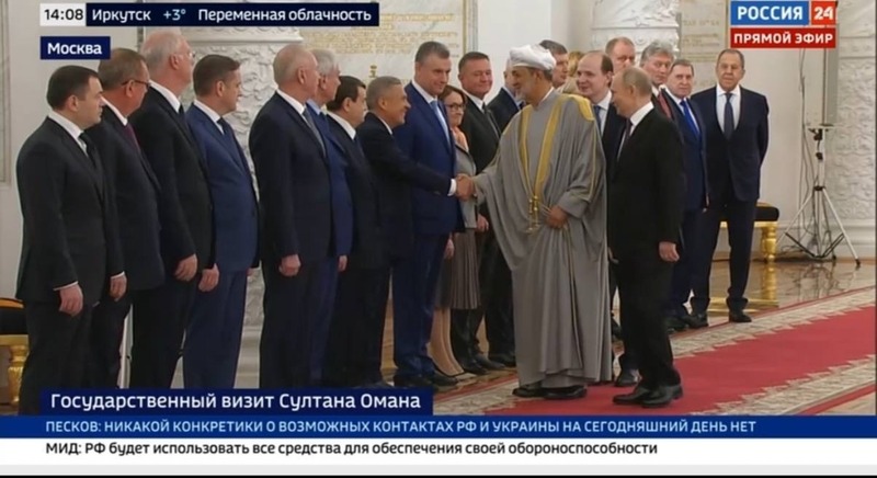 Минниханов участвует в переговорах Путина и султана Омана