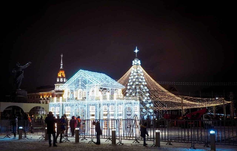 В новогоднюю ночь закроют движение в районе площади Ленина в Воронеже