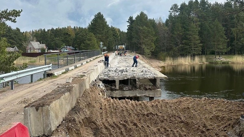 В Ленобласти начали капремонт моста у посёлка Курголово