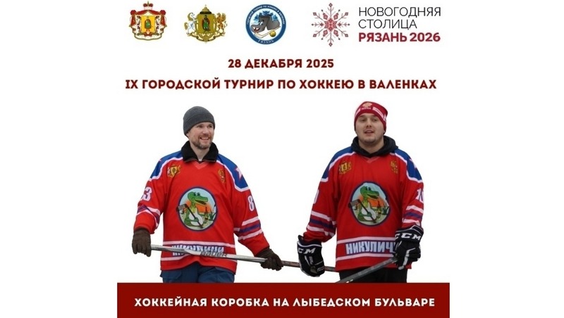 Турнир по хоккею в валенках состоится 28 декабря в Рязани