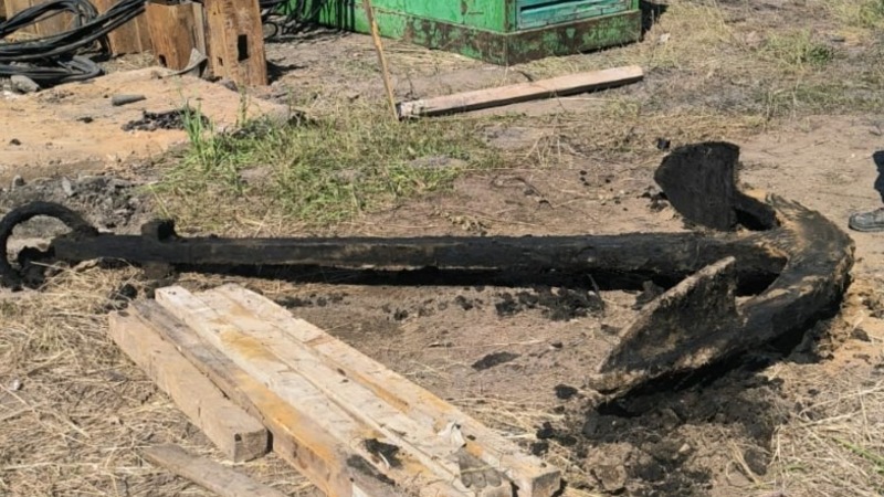 В Кировском районе Казани нашли старинный якорь