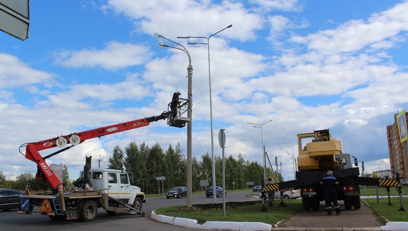 Более 200 новых фонарей установили на улицах Елабуги