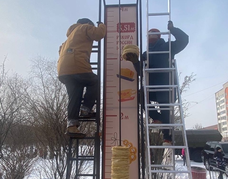 Хабаровский край побил рекорд России по высоте блинной башни на Масленицу