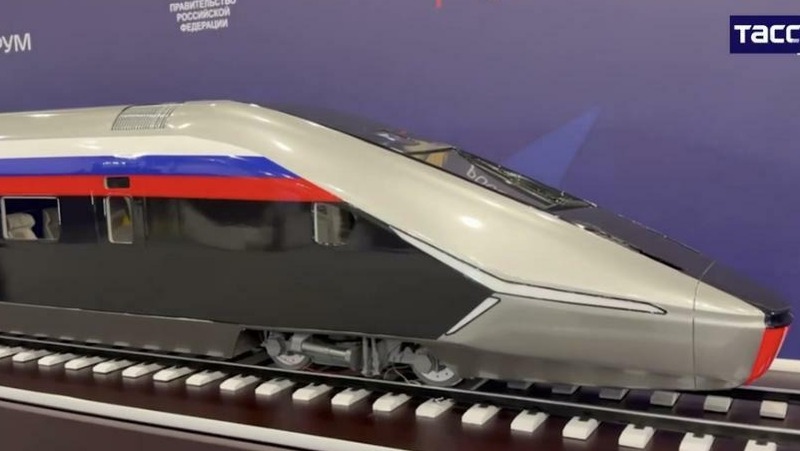 Макет первого поезда для высокоскоростной магистрали показали в Петербурге