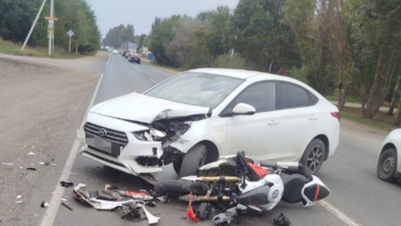 Мотоциклист пострадал в ДТП в Самарской области