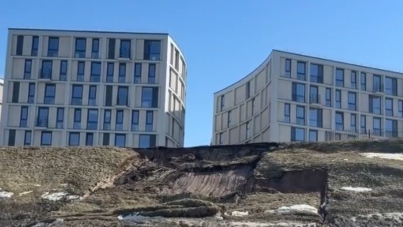 Оползень сошёл на склоне по Одесской улице в Нижнем Новгороде