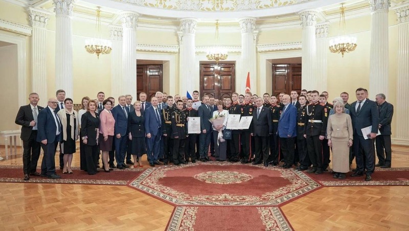 Победителей конкурса «Кадет года-2026» наградили в Мариинском дворце Петербурга