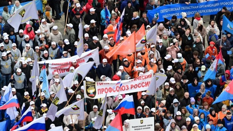 Д. Паслер принял участие в Первомайском митинге в Екатеринбурге