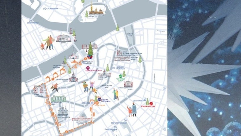 Новогодние пешеходные маршруты по городу запустили в Петербурге