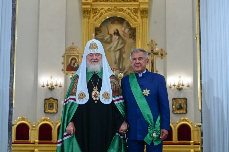 Минниханов, Шаймиев и Патриарх Кирилл обсудили взаимодействие религий в Казани